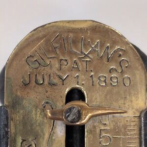 Antique Gilfillan's Chicago Spring Balance Co. Scale Pat. 1890 Brass 100 lbs